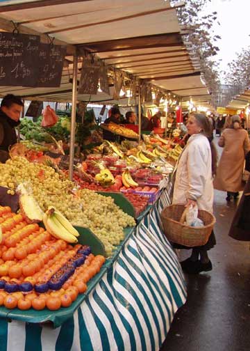 Visiting a local market on vacation