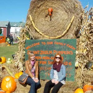 Visiting a pumpkin patch